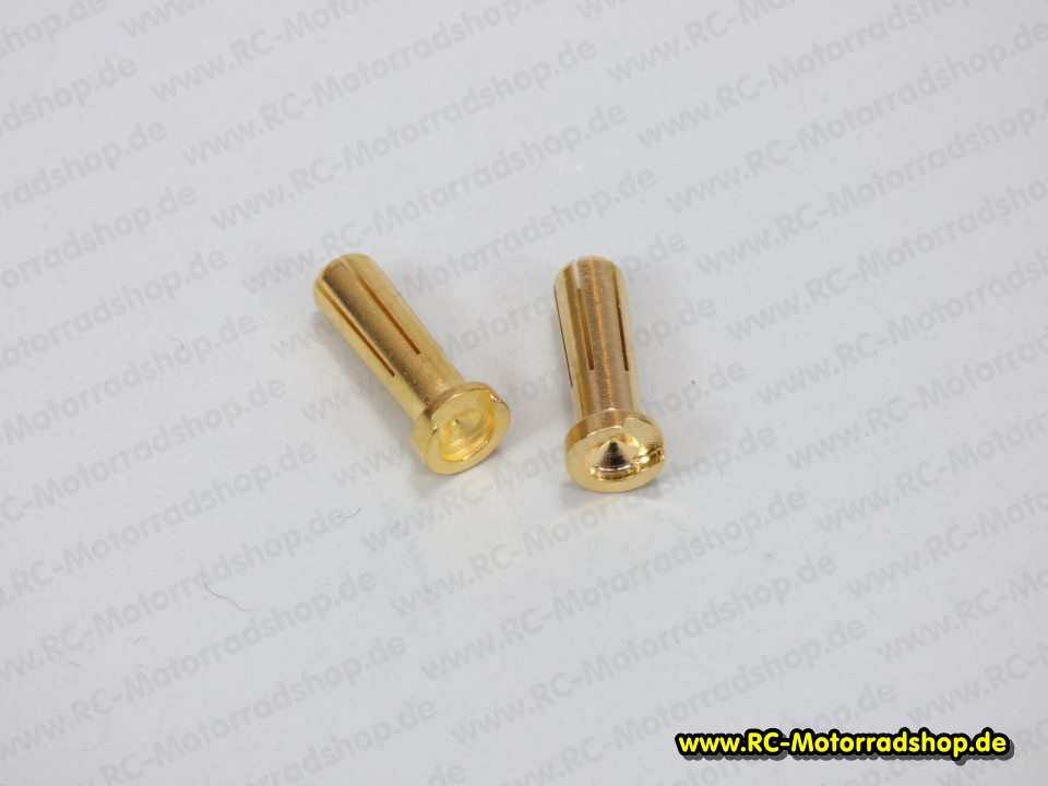 GS-50-FLAT: Satz Goldstecker (2) - 5,0 mm - flache Ausführung GS-50-FLAT